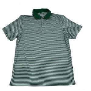 Vineyard Vines Medium Green and White Striped Polo Shirt b19
